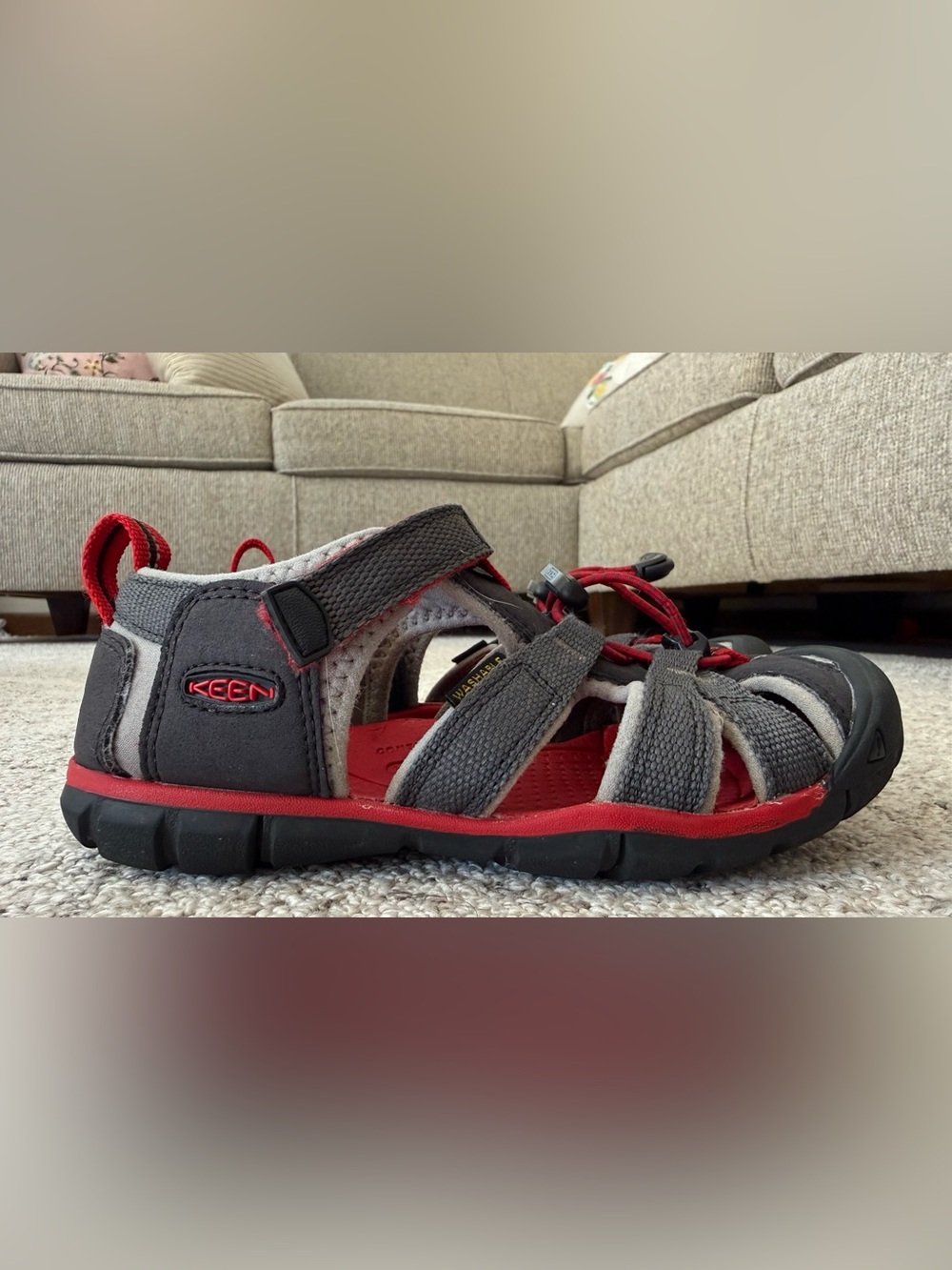 Keens Washable  Sandal Gray Sz 1